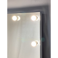 Гримерное зеркало без рамы с подсветкой светодиодными лампочками 180x100 см